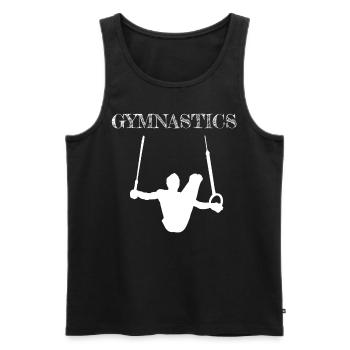Gymnastique Gymnastique Gymnastique Artistique - Débardeur bio Premium Homme - noir - Devant - AI Model Male 178 light (178cm)