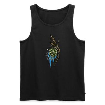 Beer Brewer I Hops Malt Beer Brewer Motif for - Men's Premium Organic Tank Top - black - Front - AI Model Male 178 light (178cm)