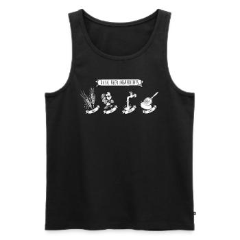 Beer Brewer I Hops Malt Beer Brewer Motif for - Men's Premium Organic Tank Top - black - Front - AI Model Male 178 light (178cm)