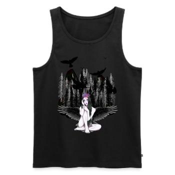 Fantasy Horror Halloween Vampir Engel Dark - Männer Premium Bio Tank Top - Schwarz - Vorne - AI Model Male 178 light (178cm)