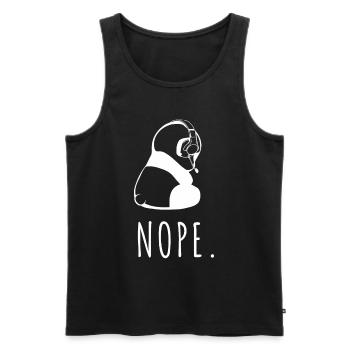 Nope. Gaming Panda says Nö - Men's Premium Organic Tank Top - black - Front - AI Model Male 178 light (178cm)