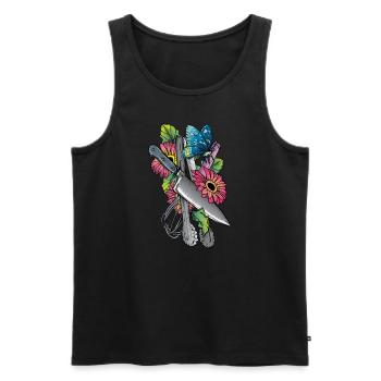 Cook I spices kitchen chef hat cook motif for chef - Men's Premium Organic Tank Top - black - Front - AI Model Male 178 light (178cm)