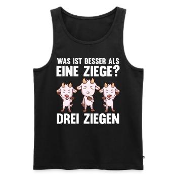 Ziegenbauer Ziegen Ziege - Männer Premium Bio Tank Top - Schwarz - Vorne - AI Model Male 178 light (178cm)