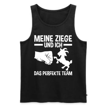 Landwirt Bauer Ziege Ziegen - Männer Premium Bio Tank Top - Schwarz - Vorne - Michal (187cm)