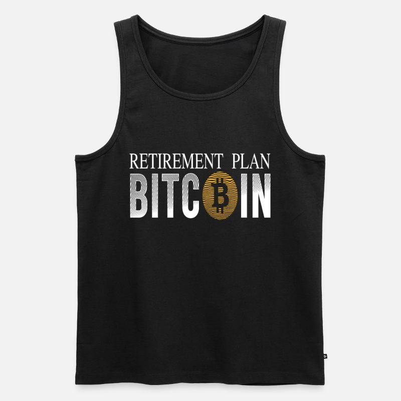 Retirement Plan Bitcoin - Männer Premium Bio Tank Top - Schwarz