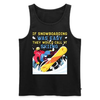 Snowboarding Snowboard If - Men's Premium Organic Tank Top - black - Front - AI Model Male 178 light (178cm)