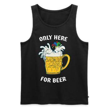 Karneval Konfetti Narrenkappe Geschenk - Männer Premium Bio Tank Top - Schwarz - Vorne - AI Model Male 178 light (178cm)