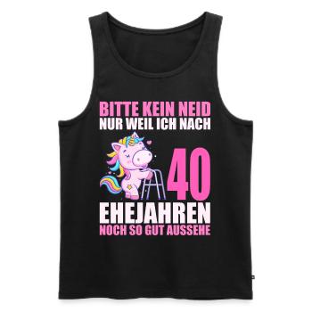 40 Jahre verheiratet lustig 40. Hochzeitstag - Männer Premium Bio Tank Top - Schwarz - Vorne - Michal (187cm)