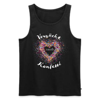 Konfetti Karneval Fasching Kostüm - Männer Premium Bio Tank Top - Schwarz - Vorne - Michal (187cm)