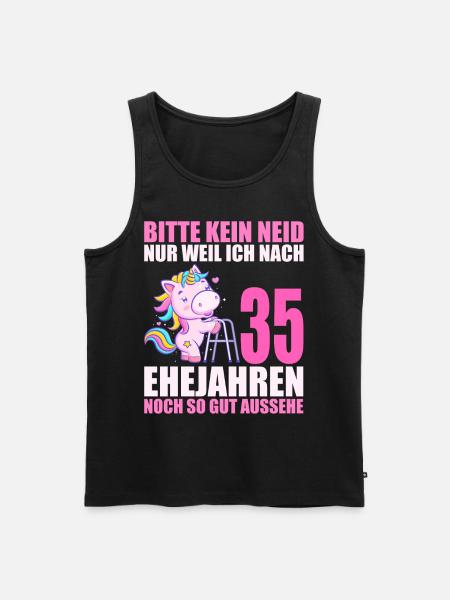 35 Jahre verheiratet lustig 35. Hochzeitstag - Männer Premium Bio Tank Top - Schwarz