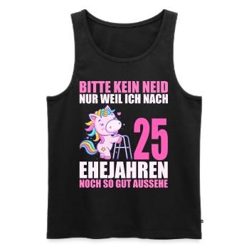 25 Jahre verheiratet lustig 25. Hochzeitstag - Männer Premium Bio Tank Top - Schwarz - Vorne - Michal (187cm)