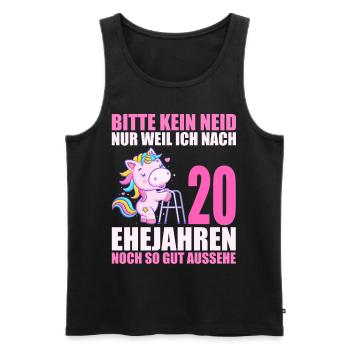20 Jahre verheiratet lustig 20. Hochzeitstag - Männer Premium Bio Tank Top - Schwarz - Vorne - Michal (187cm)