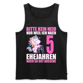 5 Jahre verheiratet lustig 5. Hochzeitstag - Männer Premium Bio Tank Top - Schwarz - Vorne - Michal (187cm)
