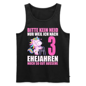 3 Jahre verheiratet lustig 3. Hochzeitstag - Männer Premium Bio Tank Top - Schwarz - Vorne - Michal (187cm)
