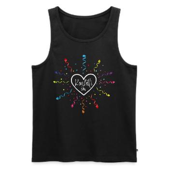 Konfetti im Herzen Karneval Kostümersatz - Männer Premium Bio Tank Top - Schwarz - Vorne - Michal (187cm)