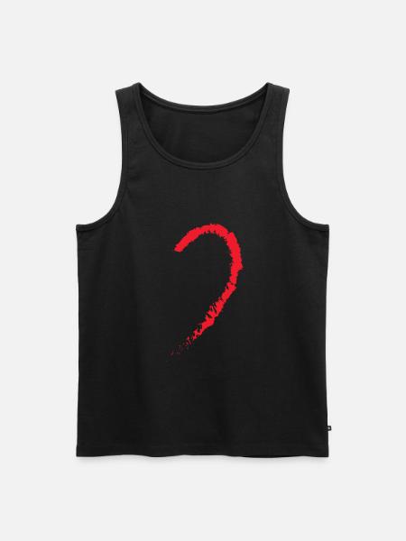 Idée cadeau Red Half Heart - Débardeur bio Premium Homme - noir