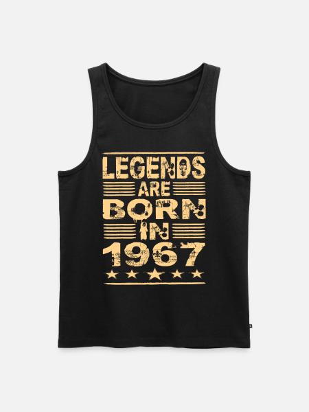 Legenden werden 1967 geboren - Männer Premium Bio Tank Top - Schwarz