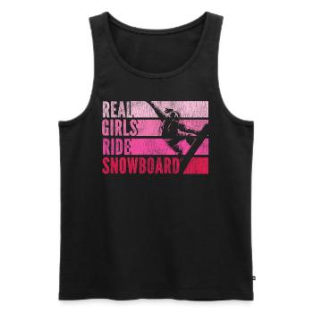 Snowboarding Snowboard Vintage - Männer Premium Bio Tank Top - Schwarz - Vorne - Michal (187cm)