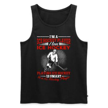 Eishockeyspieler Eishockey spielen Eishockey - Männer Premium Bio Tank Top - Schwarz - Vorne - Michal (187cm)