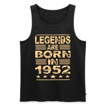 Legenden werden 1952 geboren - Männer Premium Bio Tank Top - Schwarz - Vorne - AI Model Male 178 light (178cm)