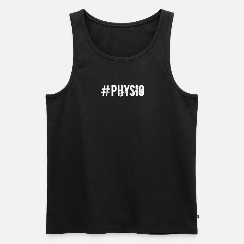 Rehasport - #Physio - Männer Premium Bio Tank Top - Schwarz