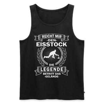 Reicht mir den Eisstock - Stockschießen - Männer Premium Bio Tank Top - Schwarz - Vorne - AI Model Male 178 light (178cm)