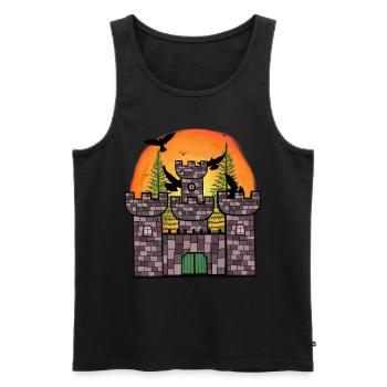 Middle Ages Knight Fortress Castle Fairy Tale Children - Men's Premium Organic Tank Top - black - Front - AI Model Male 178 light (178cm)