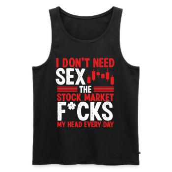 Make Money in the Stock Market Stock Market Trader - Männer Premium Bio Tank Top - Schwarz - Vorne - Michal (187cm)