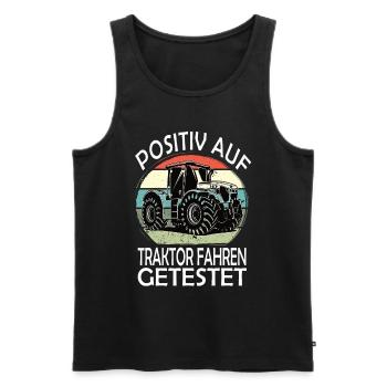Witzige Landwirtschaft, Bauer & Traktor - Männer Premium Bio Tank Top - Schwarz - Vorne - Michal (187cm)