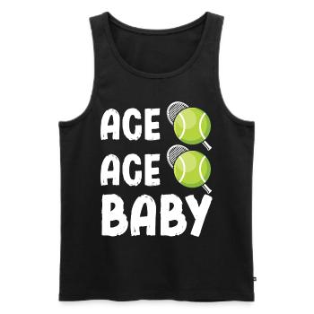 Ace Ace Baby Tennis Dicton - Débardeur bio Premium Homme - noir - Devant - AI Model Male 178 light (178cm)