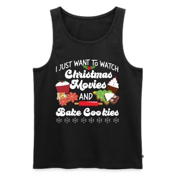 Bake Baking Christmas Movie Cookie - Men's Premium Organic Tank Top - black - Front - Michal (187cm)