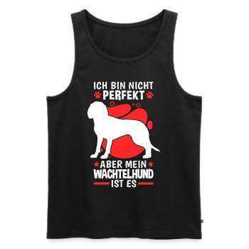 Wachtelhunde sind perfekt Deutscher Wachtelhund - Männer Premium Bio Tank Top - Schwarz - Vorne - Michal (187cm)