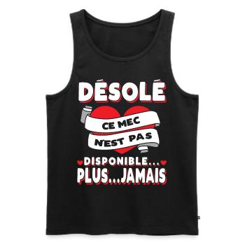 Fiancé Saint-Valentin Homme Mari Humour - Débardeur bio Premium Homme - noir - Devant - Michal (187cm)