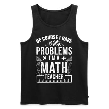 Mathe - Männer Premium Bio Tank Top - Schwarz - Vorne - AI Model Male 178 light (178cm)