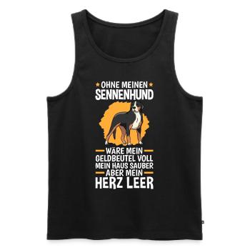 Sennenhund Herz leer Schweizer Sennenhund - Männer Premium Bio Tank Top - Schwarz - Vorne - Michal (187cm)