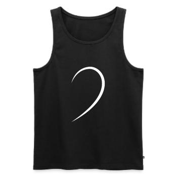Half Heart White Gift Idea - Men's Premium Organic Tank Top - black - Front - AI Model Male 178 light (178cm)