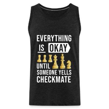 Schach - Männer Premium Bio Tank Top - Anthrazit - Vorne - Alexander (188cm)