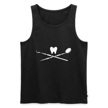 Dentist Gift Dentist Dental Doctor Teeth - Men's Premium Organic Tank Top - black - Front - AI Model Male 178 light (178cm)