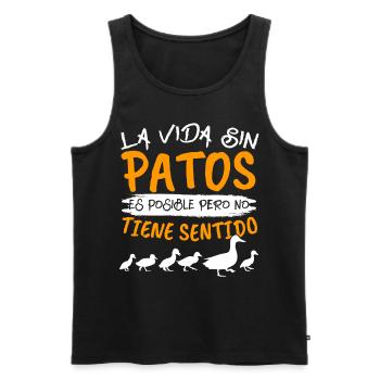Ein Leben ohne Enten Spruch Ente Zucht Ente - Männer Premium Bio Tank Top - Schwarz - Vorne - Michal (187cm)
