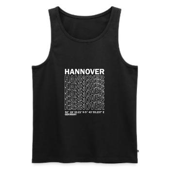 Hanover Coordinates - Men's Premium Organic Tank Top - black - Front - Michal (187cm)