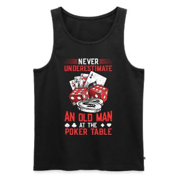 Joueurs de poker Jeu de cartes de poker Anciens joueurs de poker - Débardeur bio Premium Homme - noir - Devant - AI Model Male 178 light (178cm)