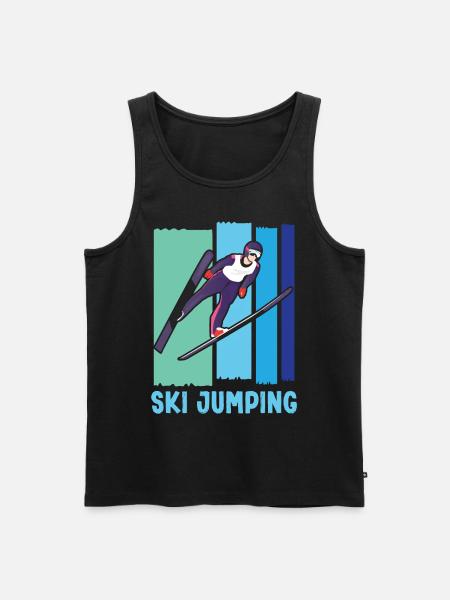 Ski Springen Skispringen - Männer Premium Bio Tank Top - Schwarz