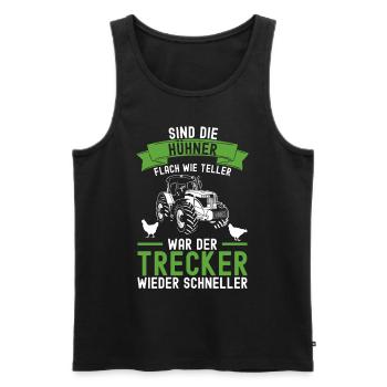 Traktor Trecker Spruch Bauernhof Landwirt Bauer - Männer Premium Bio Tank Top - Schwarz - Vorne - Michal (187cm)