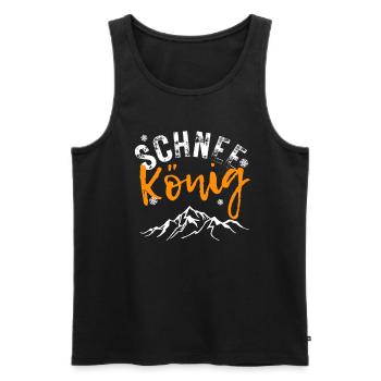Schnee König Skiurlaub Winterurlaub Skifreizeit - Männer Premium Bio Tank Top - Schwarz - Vorne - AI Model Male 178 light (178cm)
