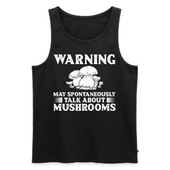 Cueillette de champignons Cueillette de champignons Science des champignons - Débardeur bio Premium Homme - noir - Devant - Michal (187cm)