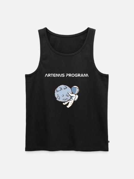 Artemis Program Astronaut Moon - Men's Premium Organic Tank Top - black