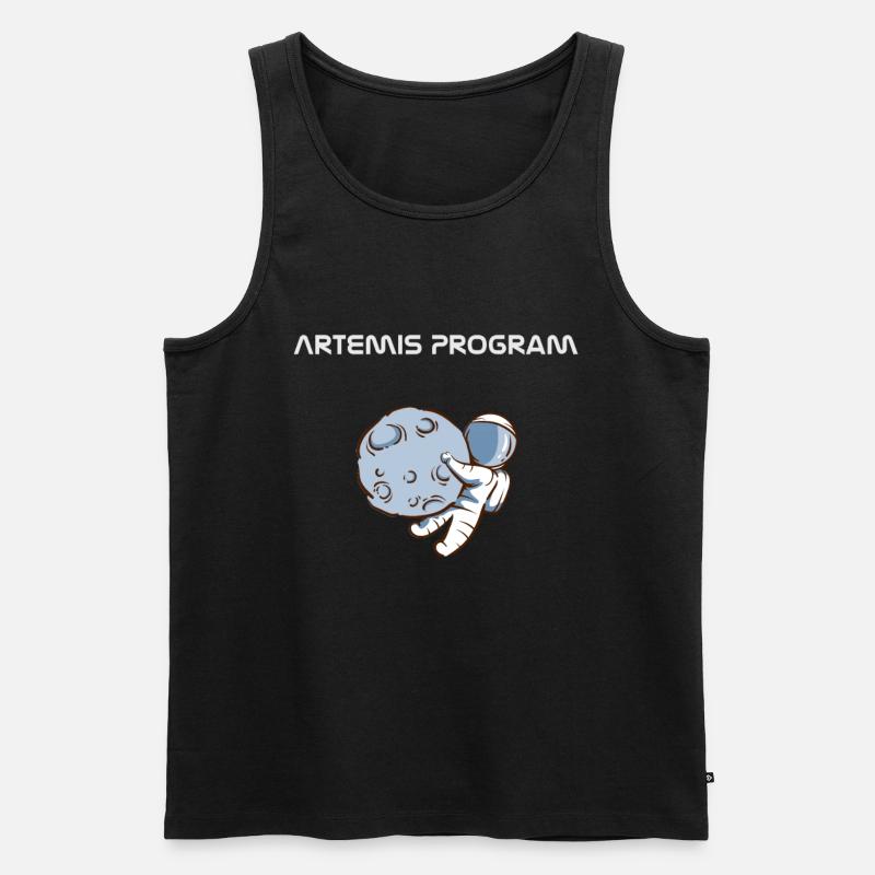 Artemis Programm Astronaut Mond - Männer Premium Bio Tank Top - Schwarz