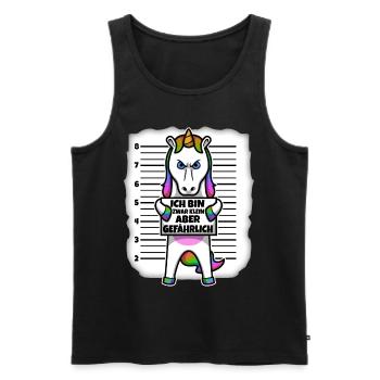 Klein aber gefährlich - Männer Premium Bio Tank Top - Schwarz - Vorne - Michal (187cm)