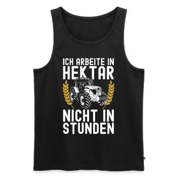 Traktor Fahrer Landwirt Trecker Bauer Agrar - Männer Premium Bio Tank Top - Schwarz - Vorne - Michal (187cm)