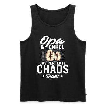 Opa Enkel werdender Opa 2022 - Männer Premium Bio Tank Top - Schwarz - Vorne - AI Model Male 178 light (178cm)